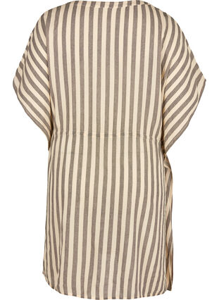 Striped beach dress in viscose, Sand Striped, Packshot image number 1