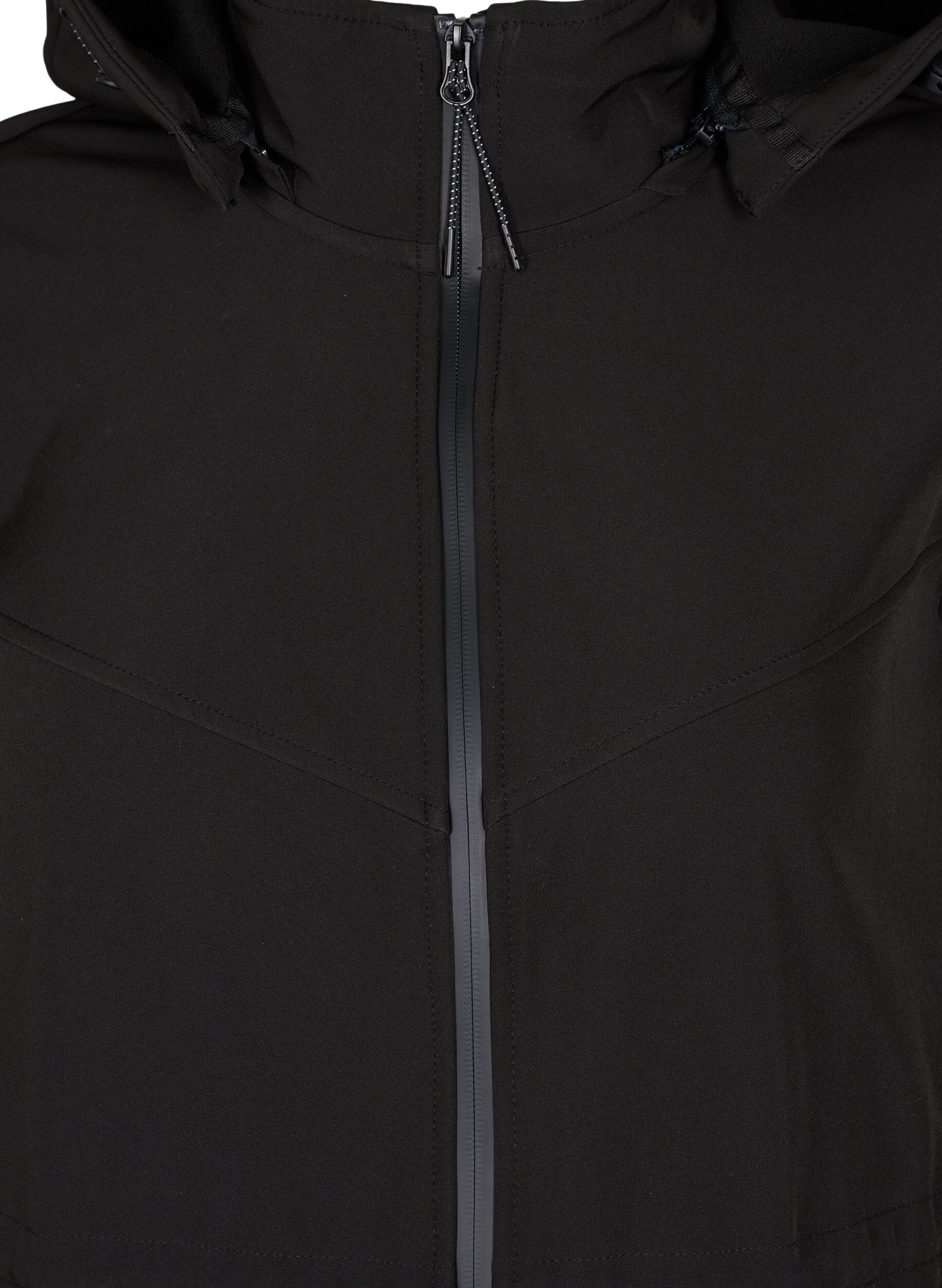 Zizzifashion Softshell jacket with fleece, Black Solid, Packshot image number 2