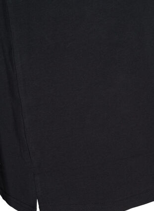 Cotton t-shirt with sequins, Black w Excla, Packshot image number 3