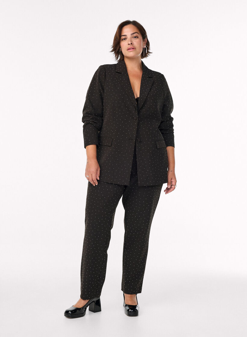 Blazer with rhinestones, Black, Model image number 1