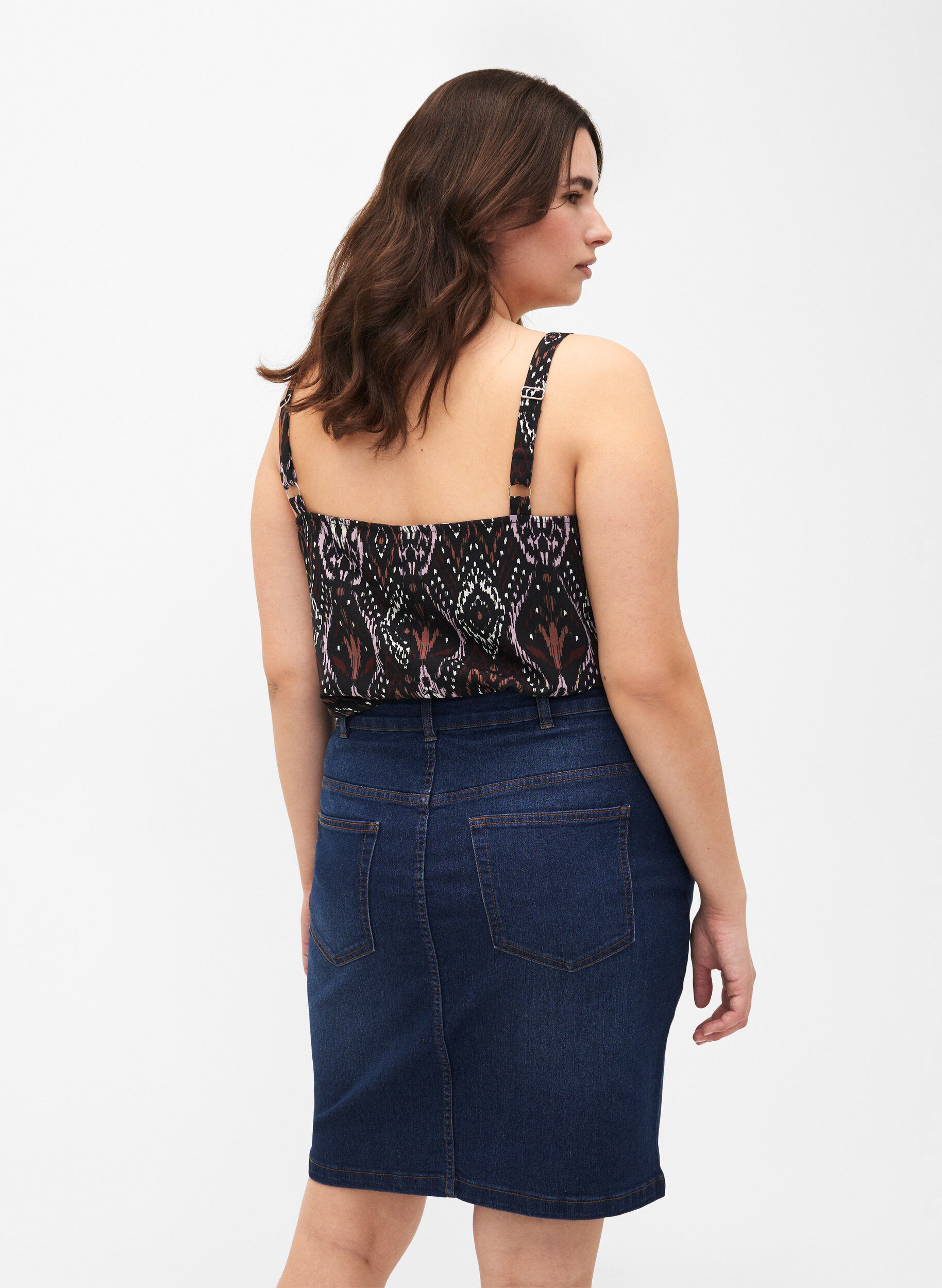 Zizzifashion FLASH - Tight-fitting denim skirt, Blue, Model image number 1