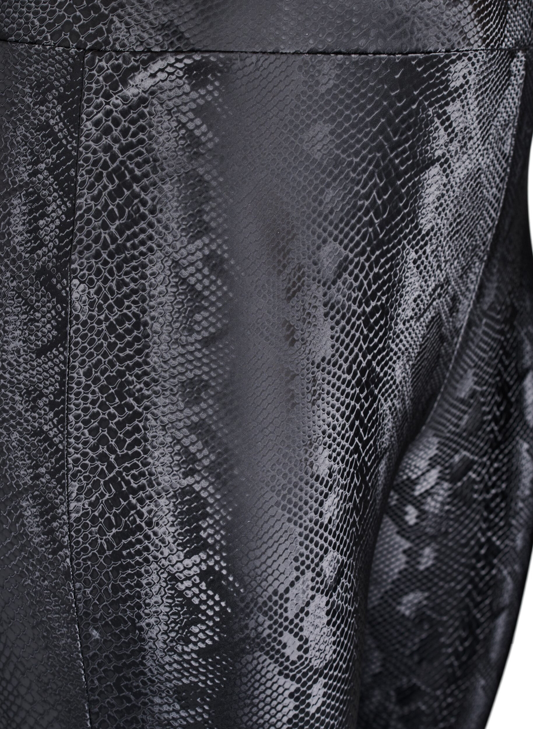 Zizzifashion Leggings in faux leather with animal pattern, Black, Packshot image number 2