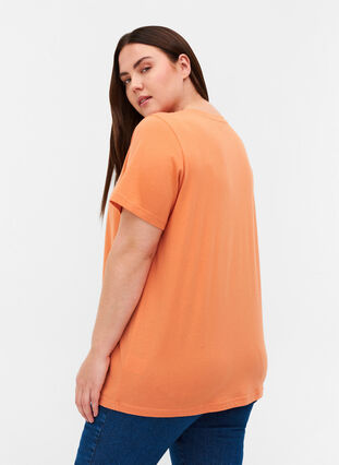 Short-sleeved t-shirt with print, Brandied Melon, Model image number 1