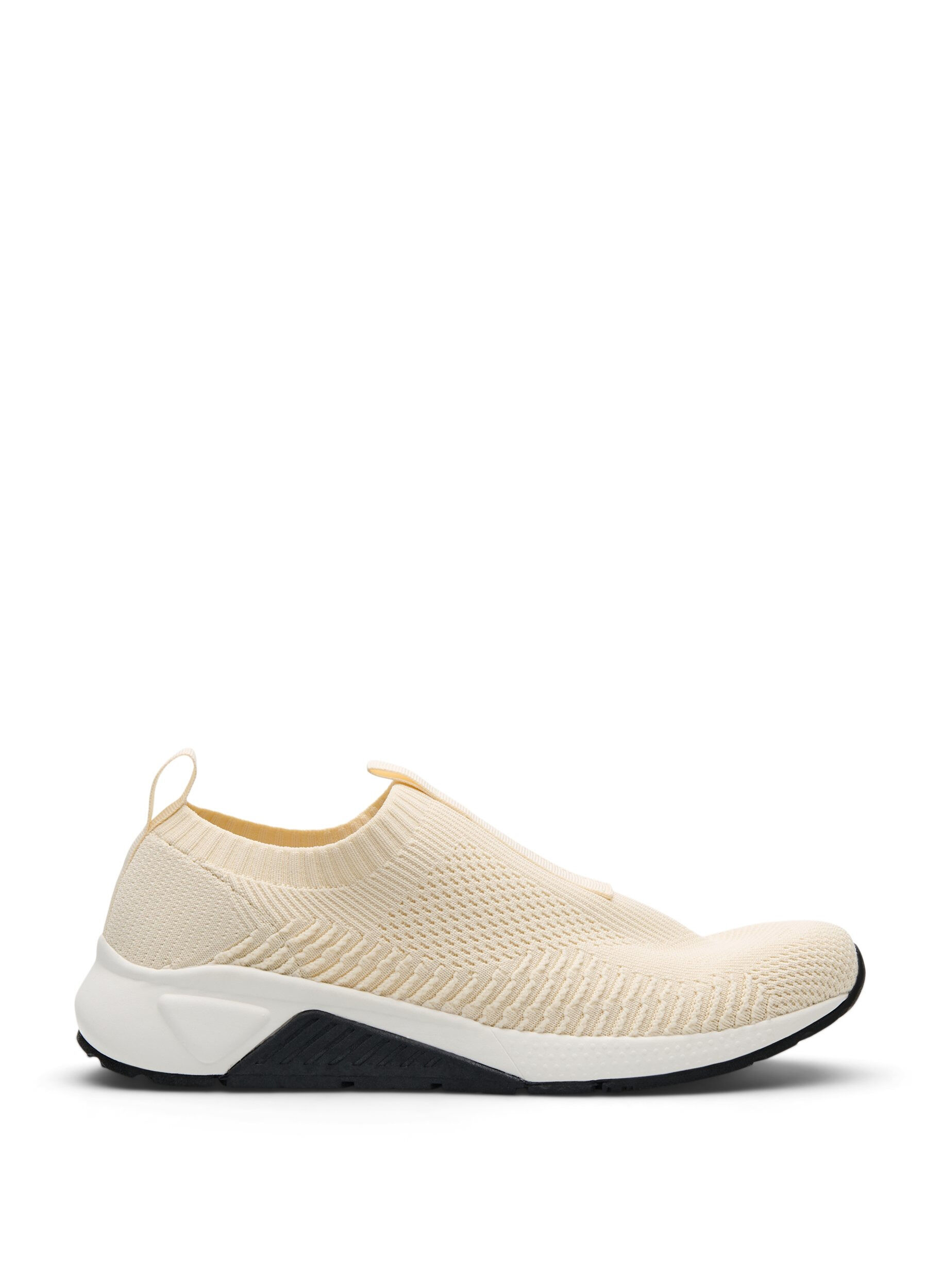 Zizzifashion Sneakers in stretchy knit material, Beige, Packshot image number 0
