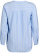 FLASH - Striped shirt blouse with V-neck, Light Blue, Packshot image number 1