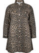 Long-sleeved denim dress with leopard print, Brown Leo AOP, Packshot image number 0