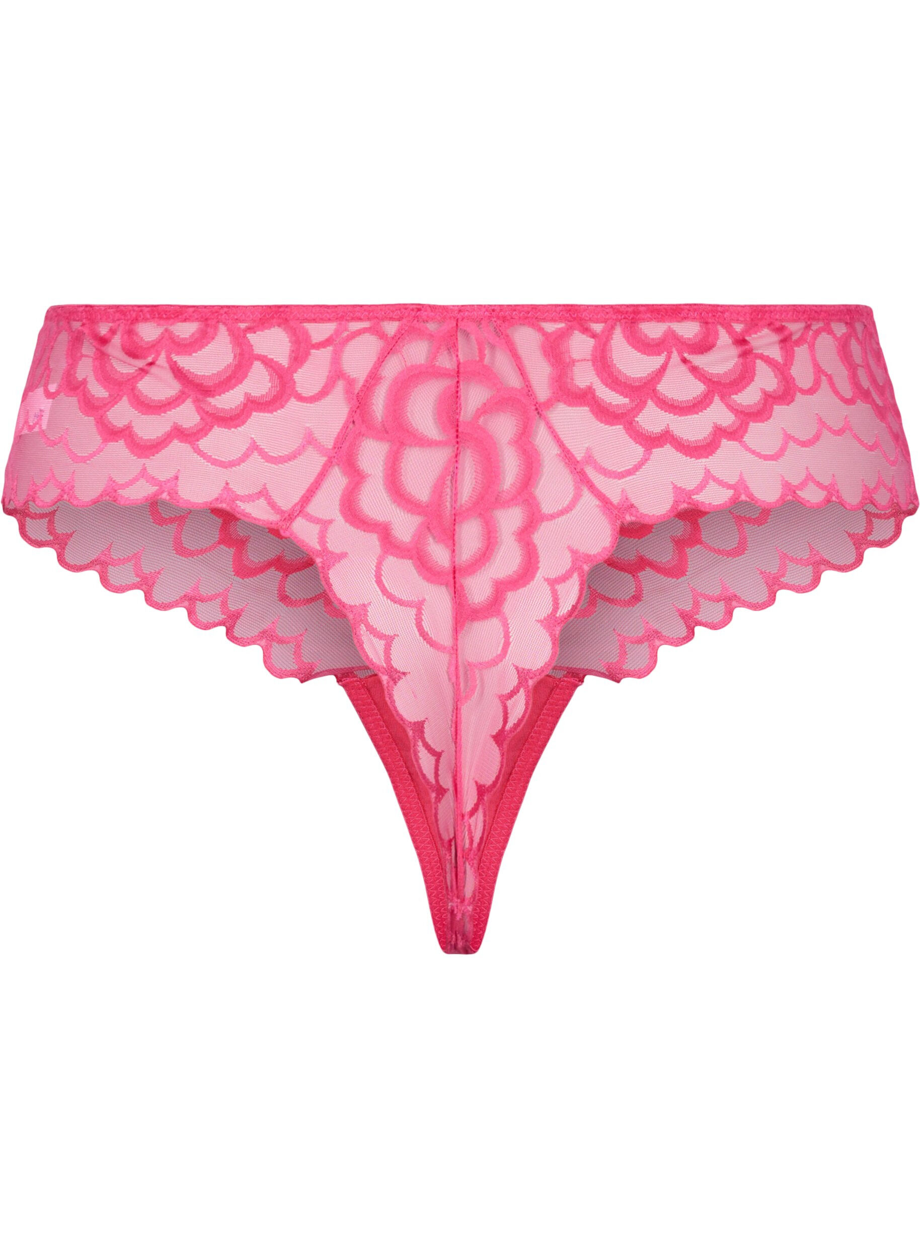 Zizzifashion Thong with lace and regular waist, Jazzy, Packshot image number 1