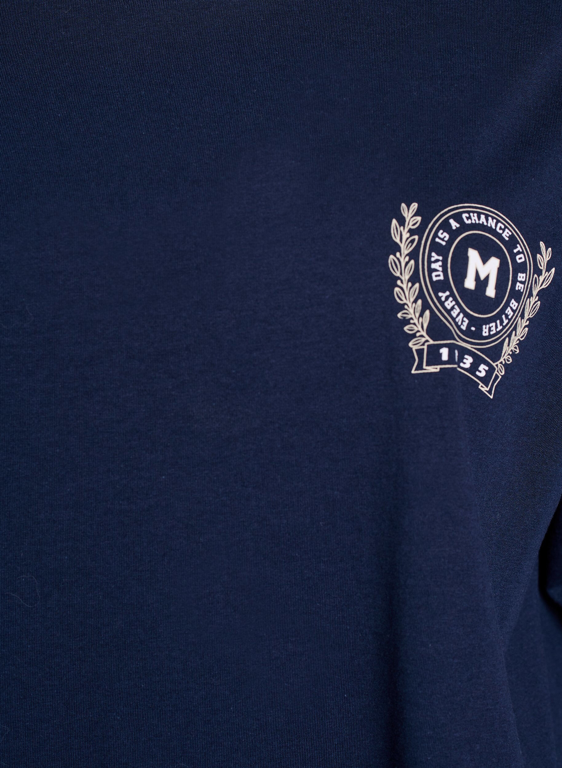 Zizzifashion Oversized T-shirt with back print, Blue, Packshot image number 2