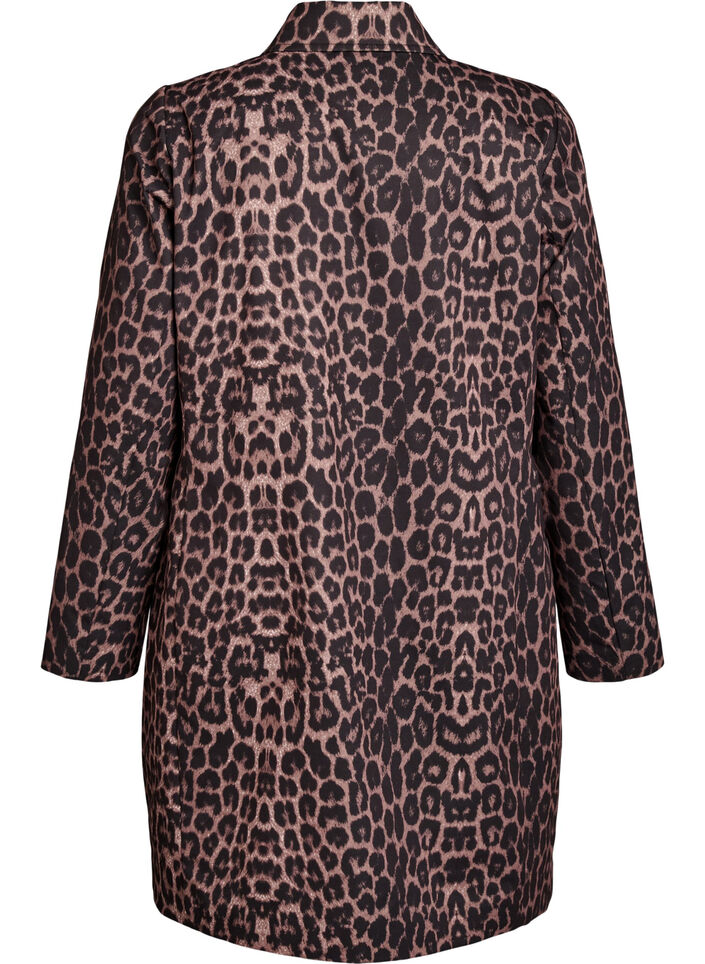 Leopard print coat, Brown, Packshot image number 1