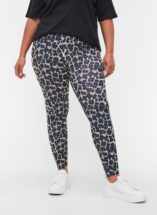 Long leggings with leopard print, Leopard, Model image number 2