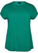 Short-sleeved cotton blend T-shirt, Green, Packshot image number 0