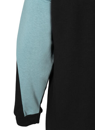 Sweater dress with zip detail, Black Comb, Packshot image number 3