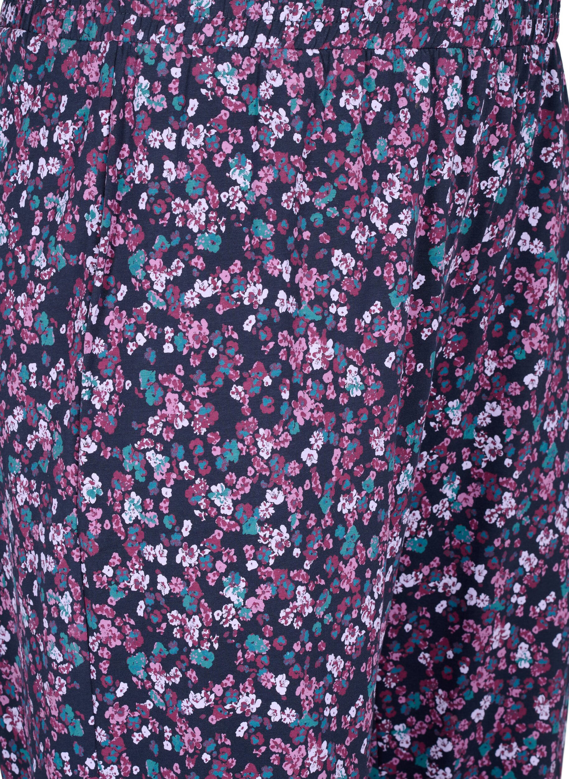 Zizzifashion Cotton pajama pants with print, Blue, Packshot image number 2