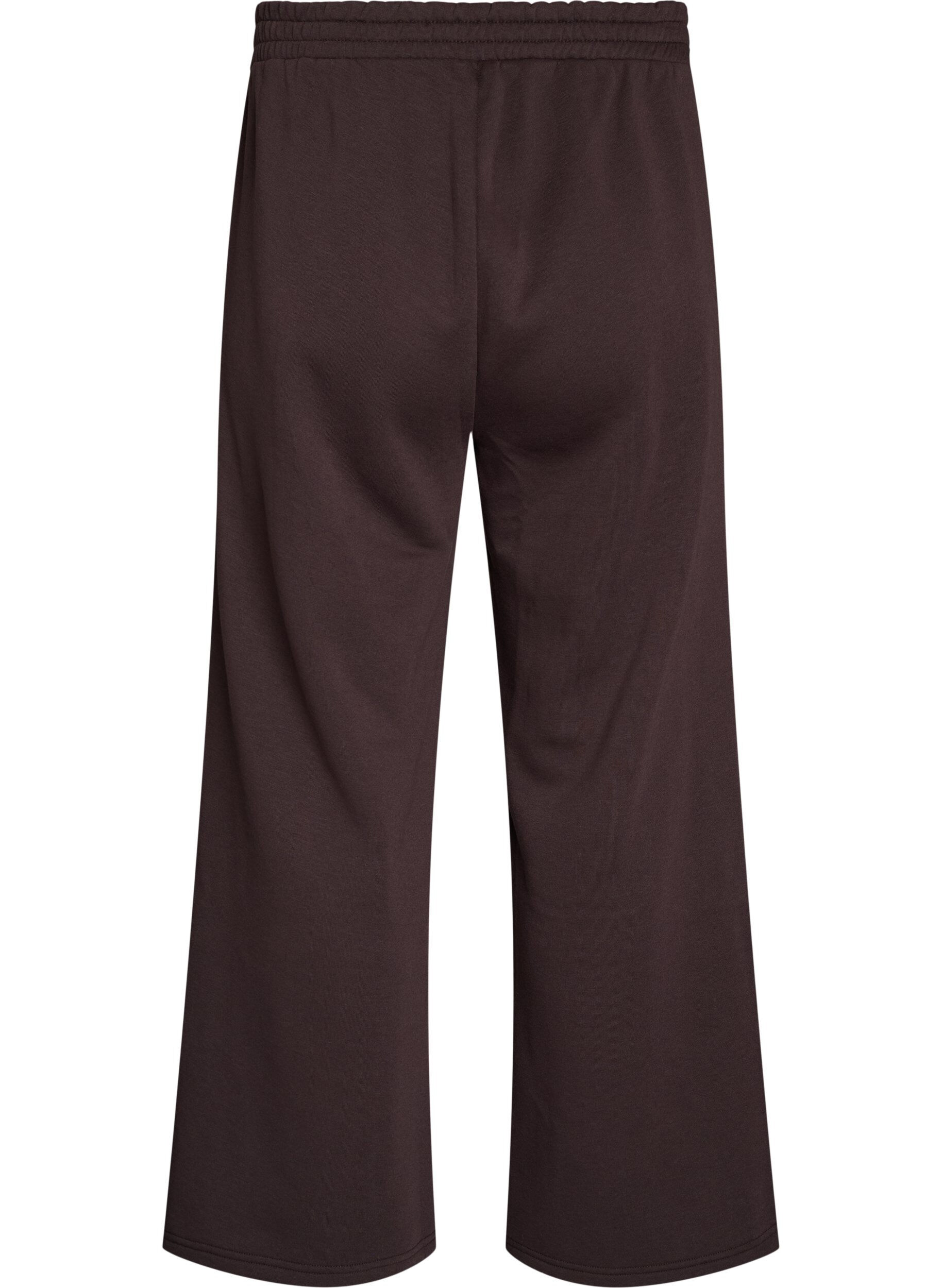 ZizzifashionHigh-waisted sweatpants with wide legs, Brown, Packshot image number 1