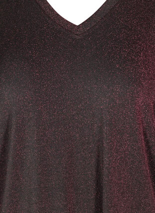 Glitter blouse with 3/4-length sleeves, Pink, Packshot image number 2