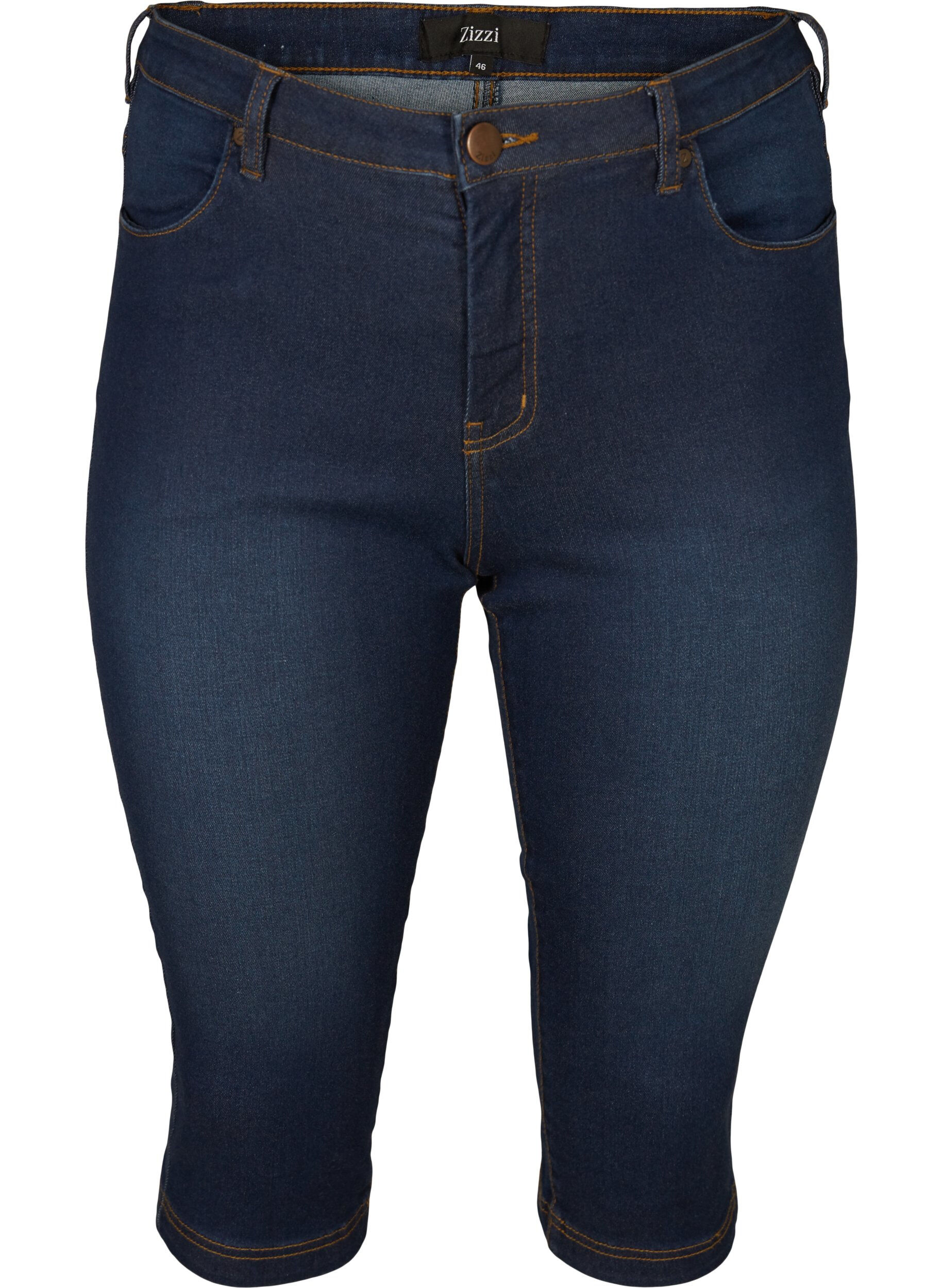 Zizzifashion Slim fit Emily capri jeans, Blue, Packshot image number 0