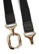 Elastic belt with a gold-coloured buckle, Black, Packshot image number 1