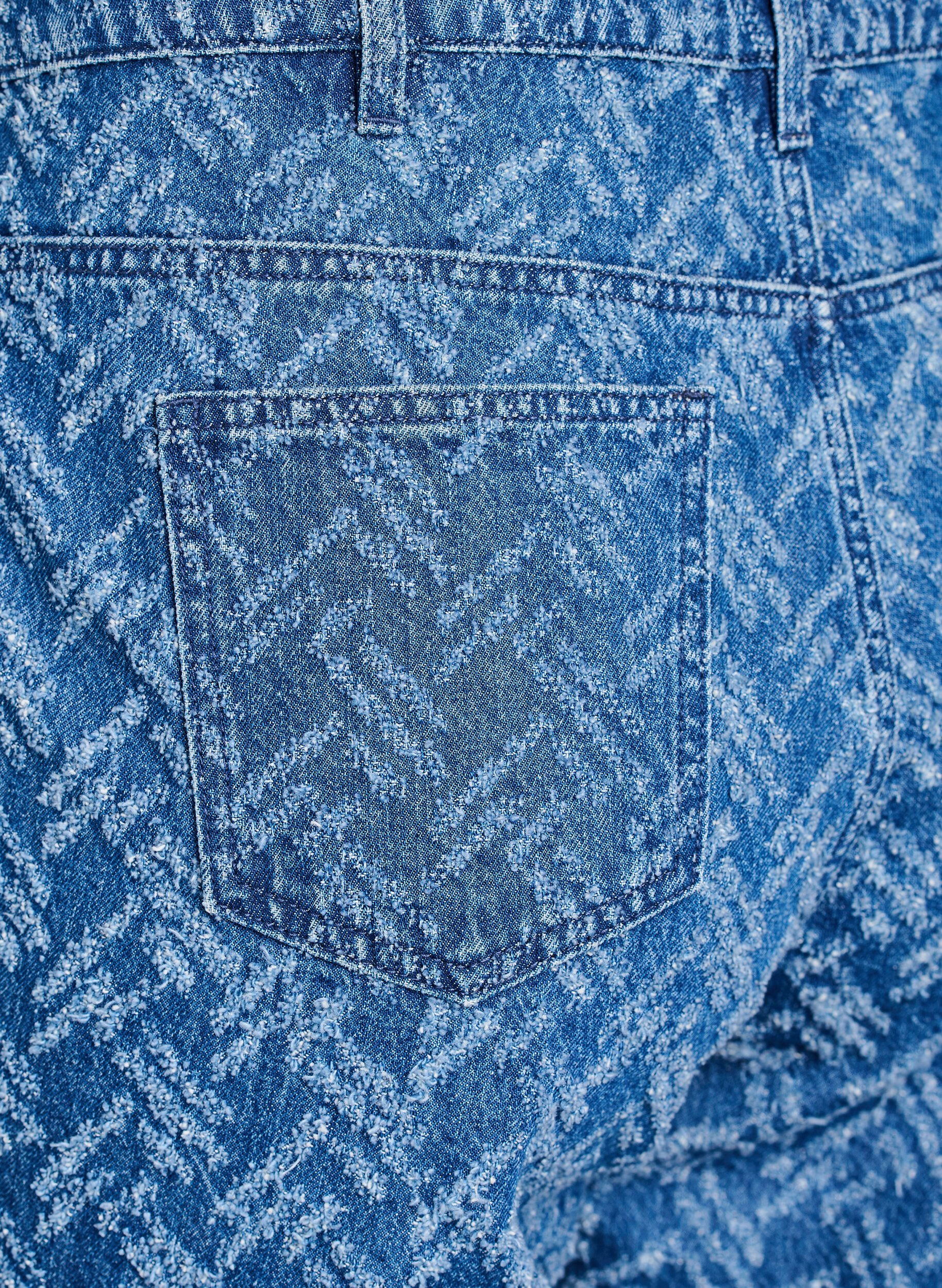 Zizzifashion Mille jeans with textured pattern, Blue, Packshot image number 3