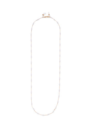 Gold-coloured multifunctional chain with pearls , Gold, Packshot image number 2