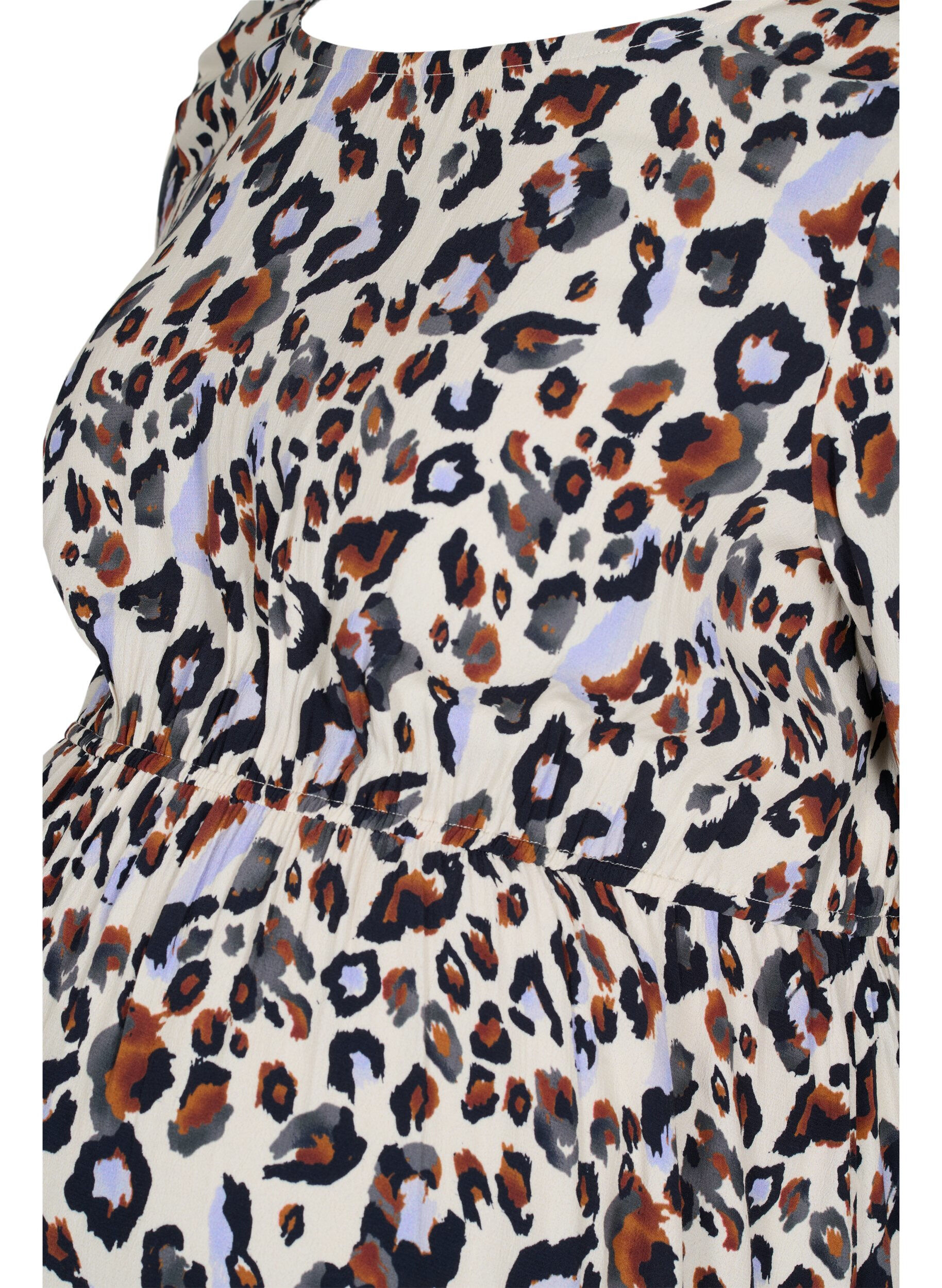 Zizzifashion Maternity blouse in viscose and print, White Leo Print , Packshot image number 2