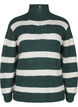 FLASH - Knitted sweater with high neck and zipper, Green, Packshot image number 0