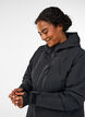 Ski jacket with hood and zip pockets, Black, Model image number 3