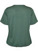 Blouse with lace insert and balloon sleeves, Green, Packshot image number 1