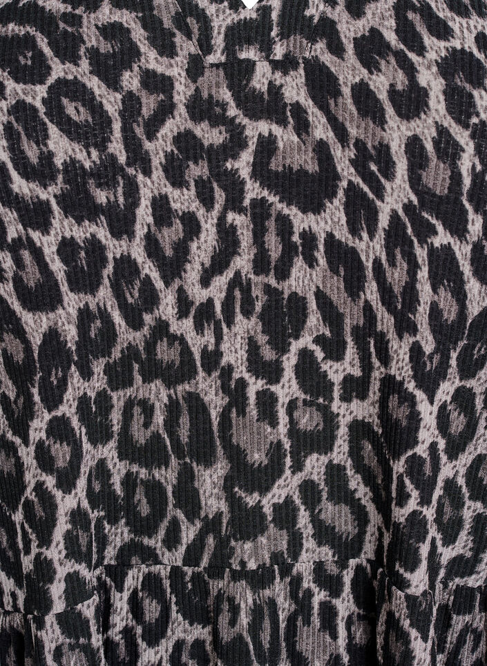Short A-line dress with leopard print, Dark Grey, Packshot image number 2