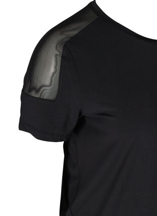 Sports t-shirt with mesh, Black, Packshot image number 3