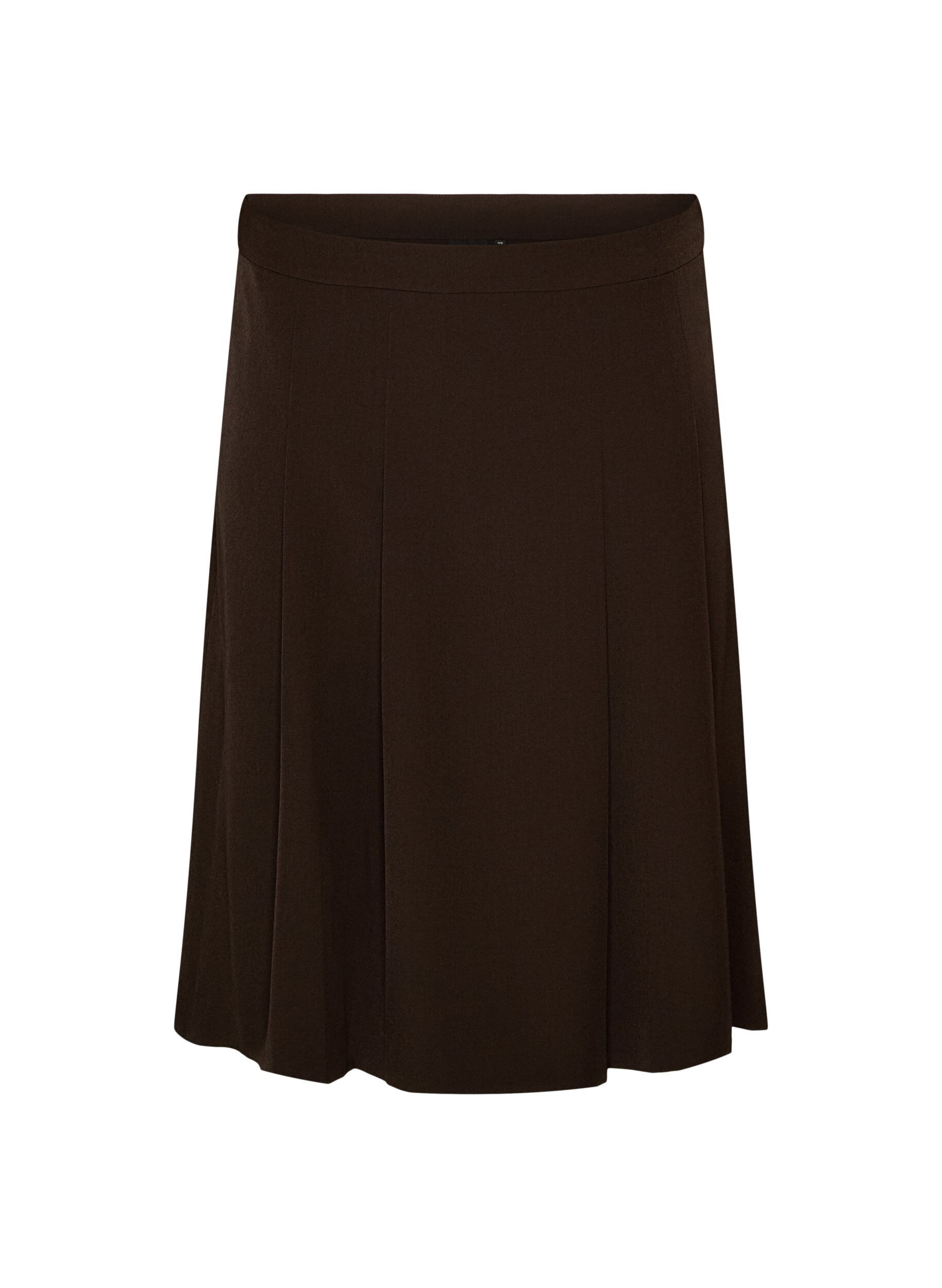 ZizzifashionKnee-length A-line skirt, Brown, Packshot image number 0