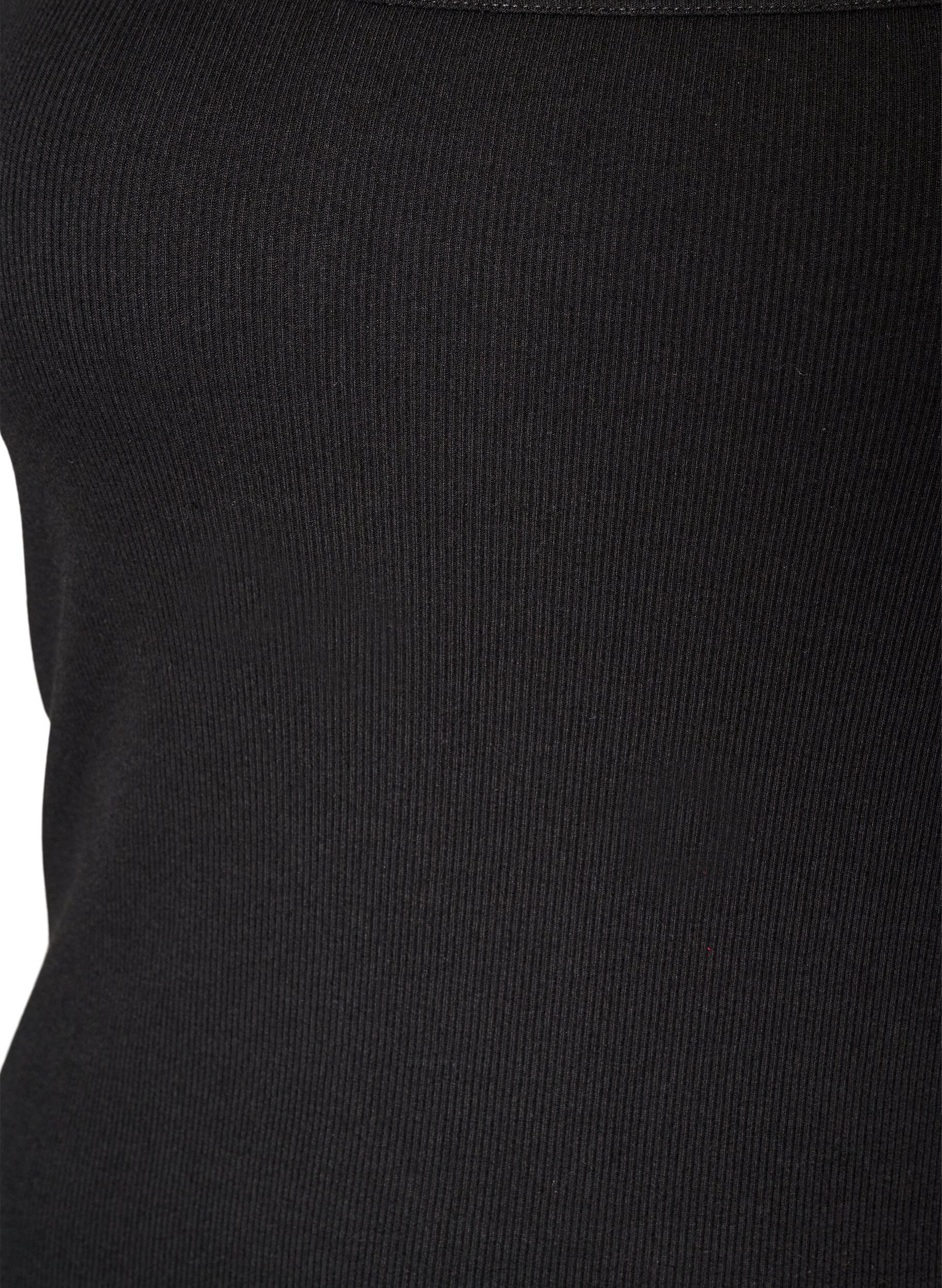 ZizzifashionRib top with square neckline, Black, Packshot image number 2
