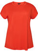 Short-sleeved cotton blend T-shirt, Orange, Packshot image number 0