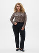 Long-sleeved blouse with leopard print, Brown, Model image number 1
