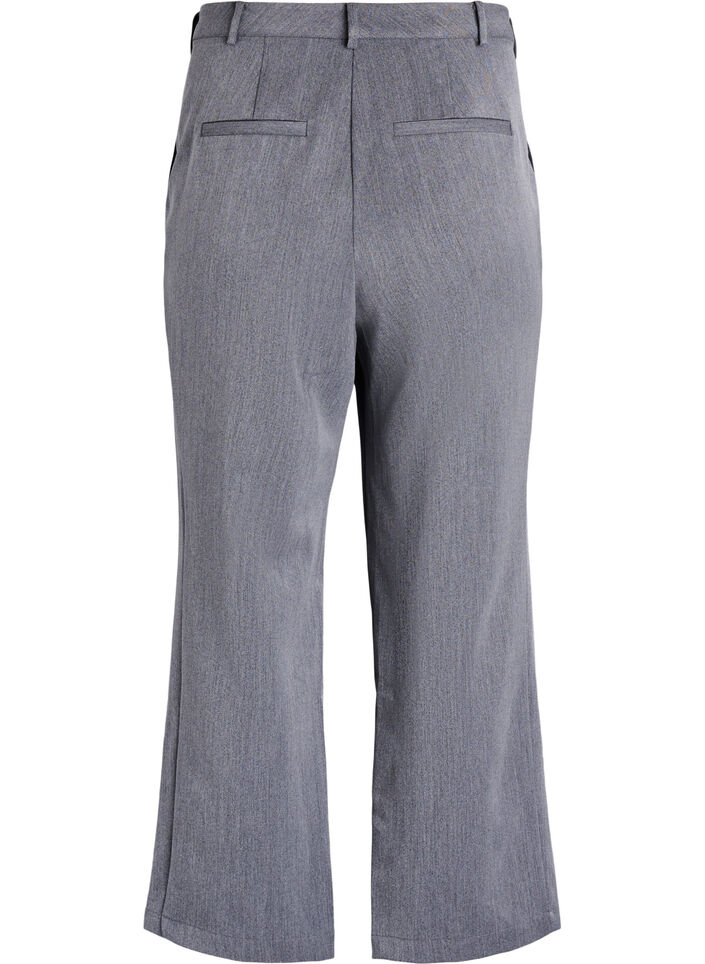 High-waisted tailored trousers with straight legs, Dark Grey, Packshot image number 1
