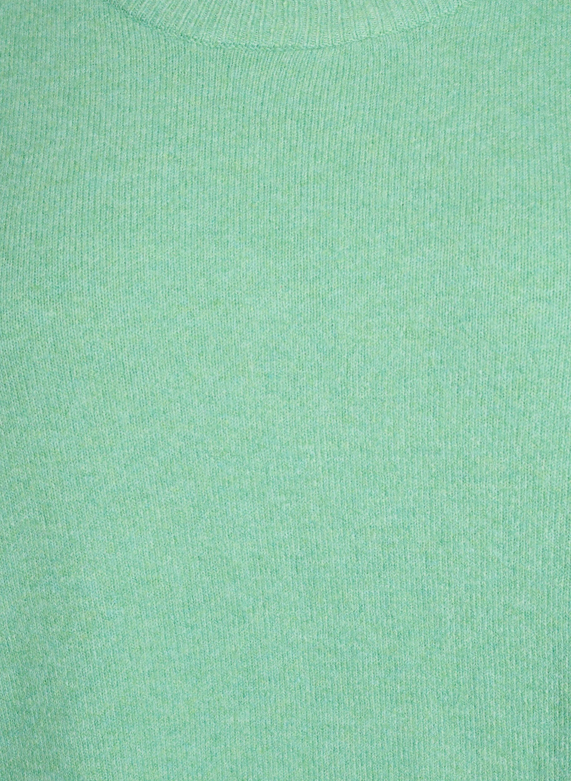 Zizzifashion Knitted blouse with short sleeves, Green, Packshot image number 2