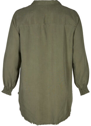 Long-sleeved lyocell shirt, Deep L. Green, Packshot image number 1