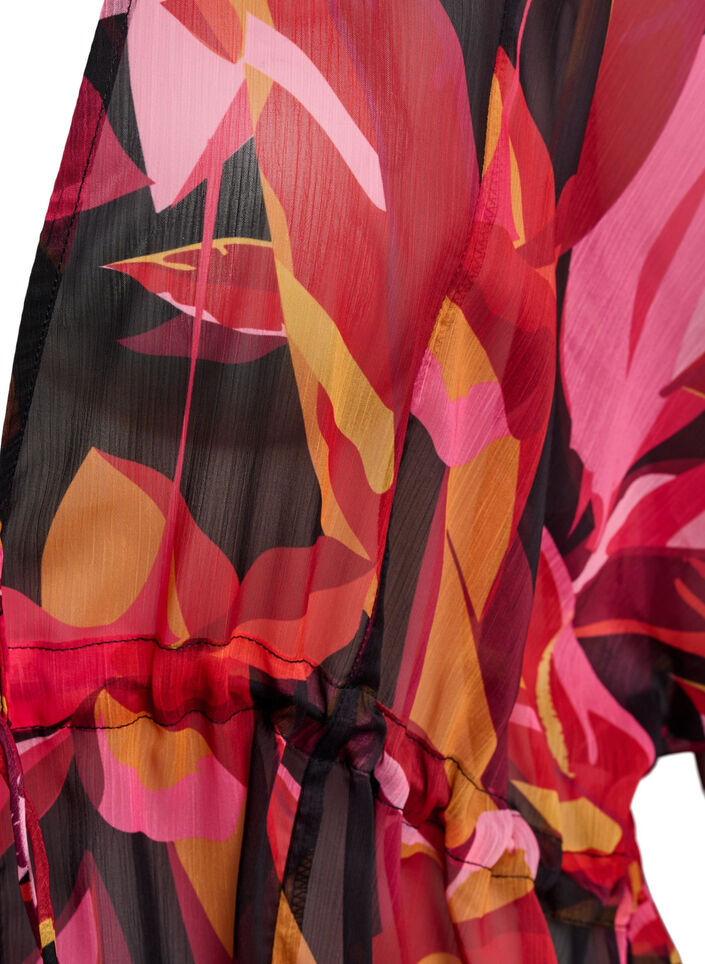 Beach kimono with print, Red, Packshot image number 2