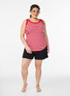 Striped top with a ribbed texture and a lace trim, Pink, Model image number 1