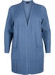 Ribbed Knit Cardigan with Pockets, Blue, Packshot image number 0