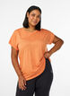 Loose workout t-shirt with short sleeves, Coral, Model image number 0