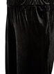 Velvet trousers with lace trim and wide legs, Black, Packshot image number 2