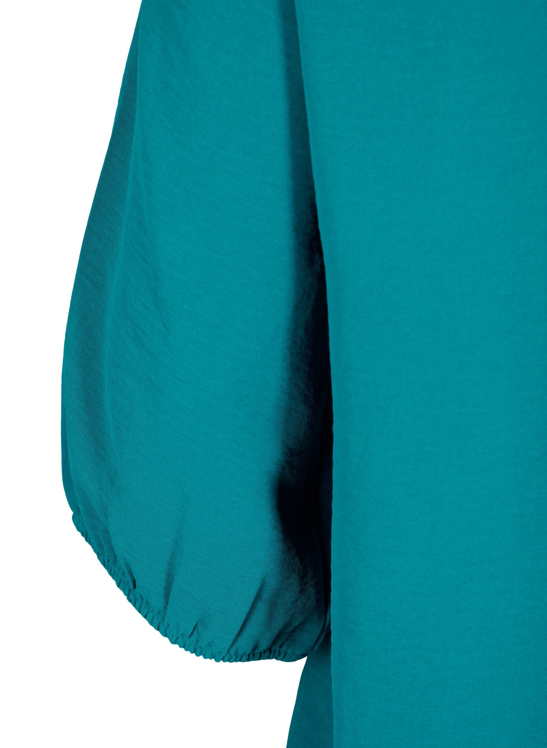 Zizzifashion Blouse with smock and 3/4 sleeves, Deep Lake, Packshot image number 3