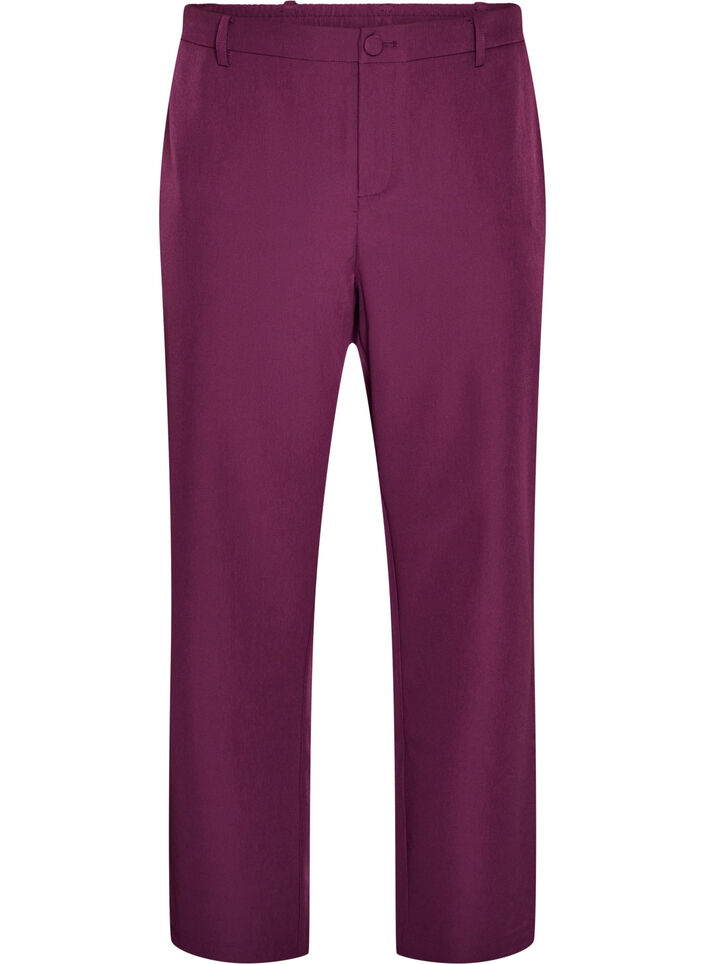 Trousers with pockets and straight legs, Purple, Packshot image number 0