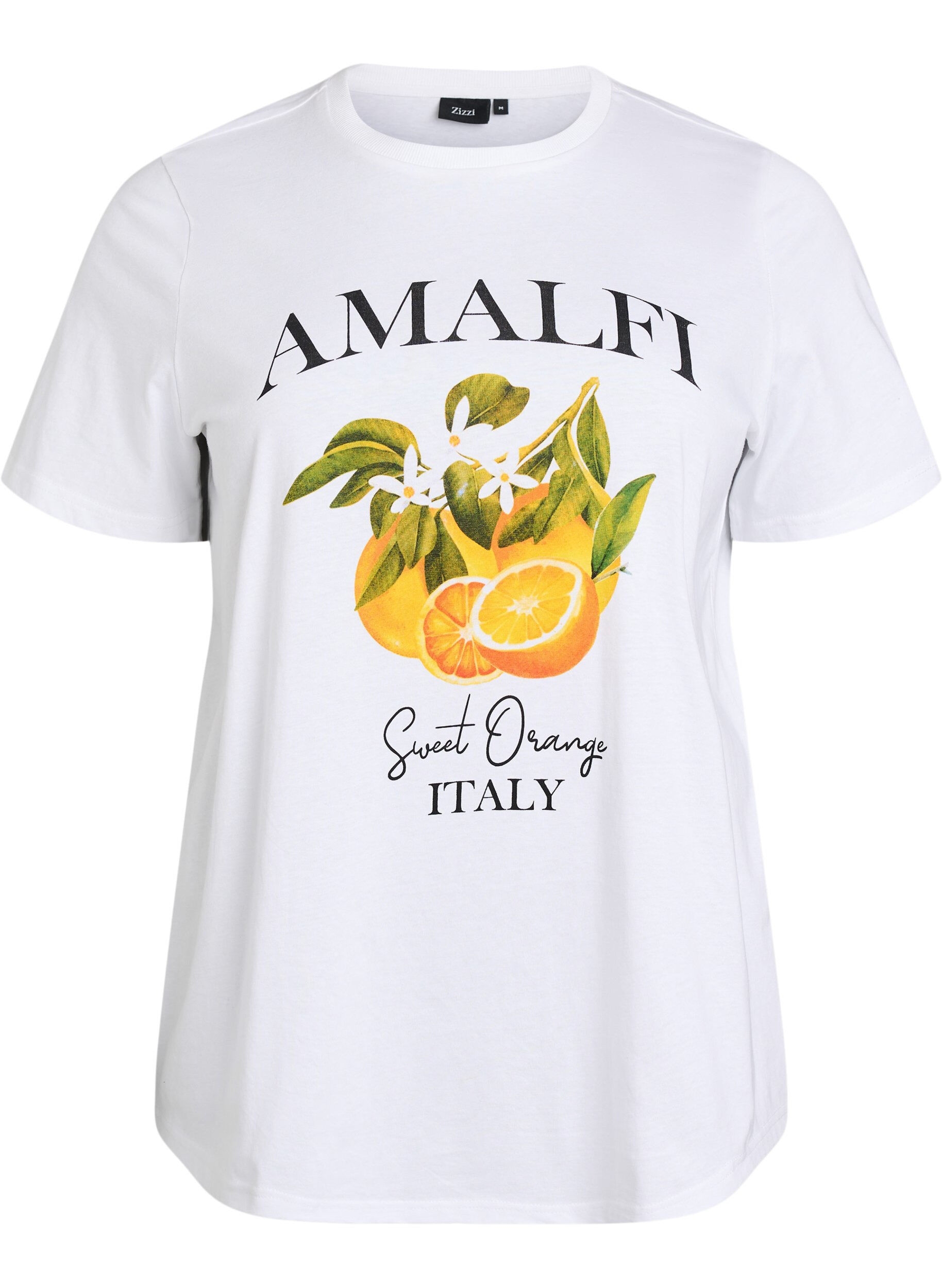 Organic cotton T-shirt with citrus print