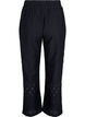Loose trousers with hole pattern, Black, Packshot image number 1