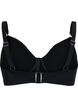 Underwire bikini bra with draping, Black, Packshot image number 1