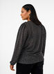 Long-sleeved blouse with glitter and pattern, Grey, Model image number 2