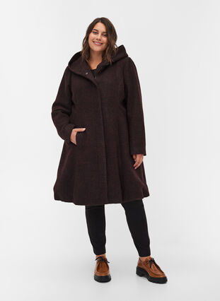 Long coat with wool, Port R. mlg, Model image number 4