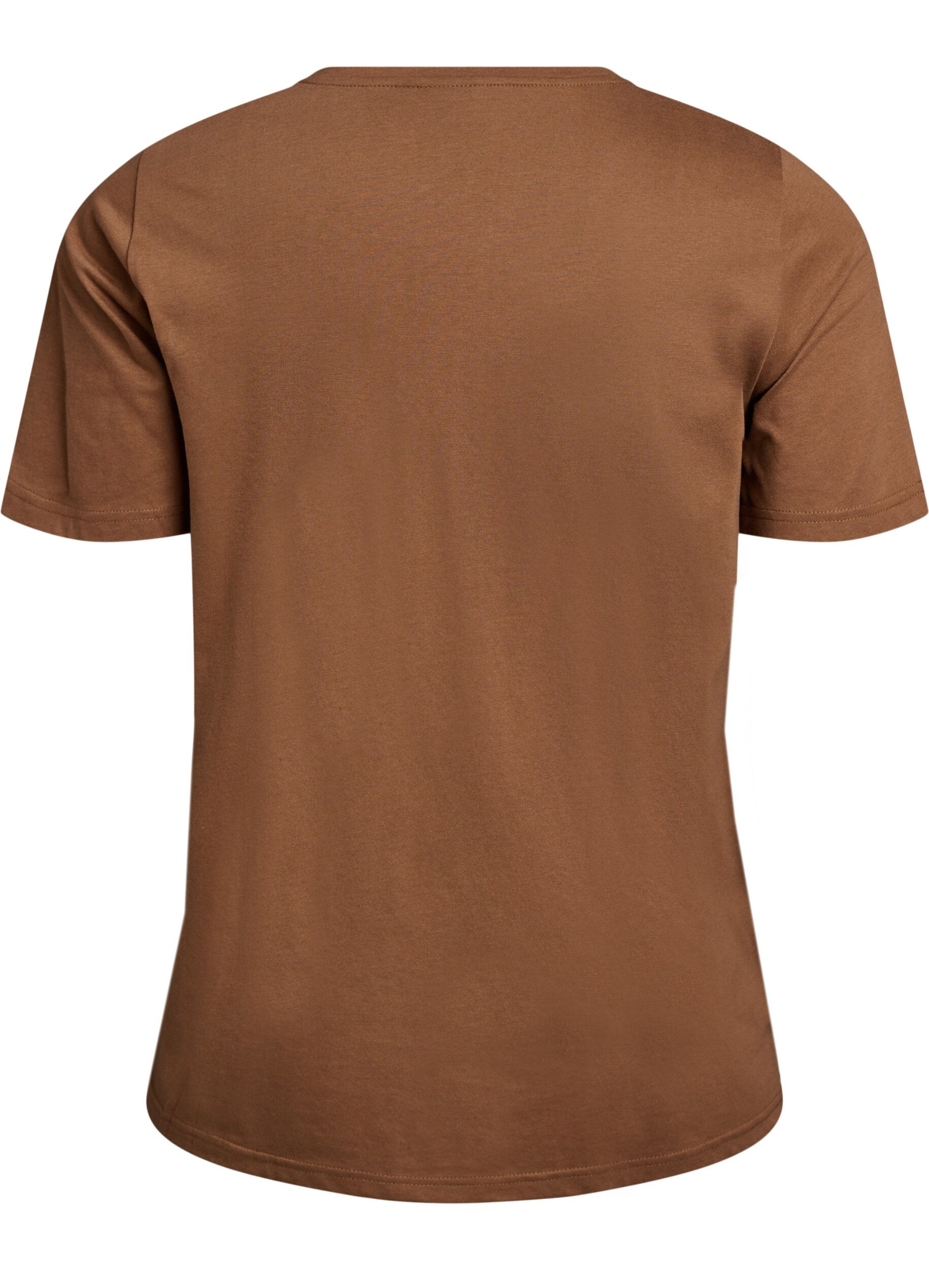 Zizzifashion T-shirt with motif, Brown, Packshot image number 1