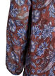 Midi dress with floral print and ruffle hem, Brown, Packshot image number 3
